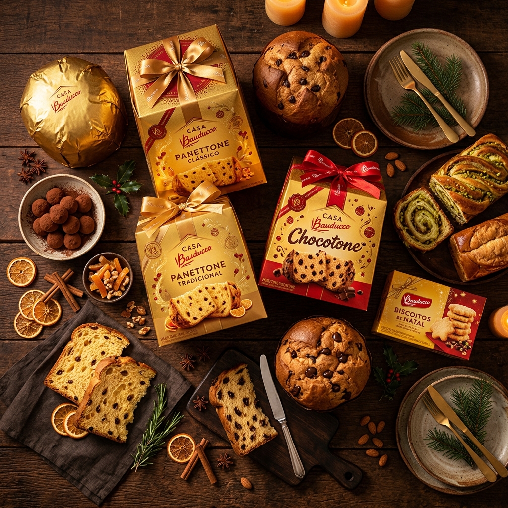 Coleção de panetones e produtos artesanais Casa Bauducco